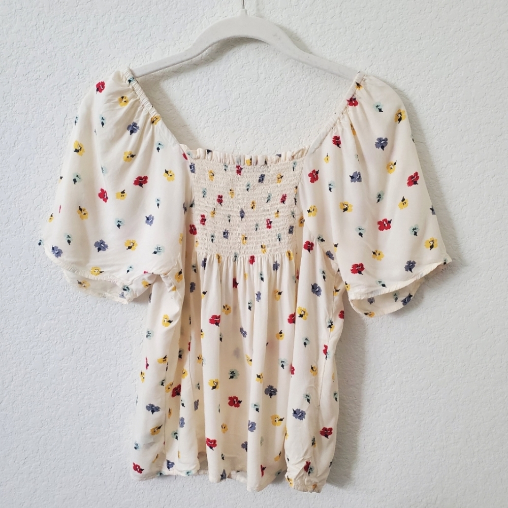 Madewell Floral Boho Cottagecore Viscose Seamed Button Down Shirt XS - Picture 5 of 16